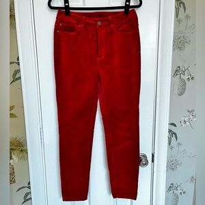 Soft Surroundings Rich Red Velvet Pants